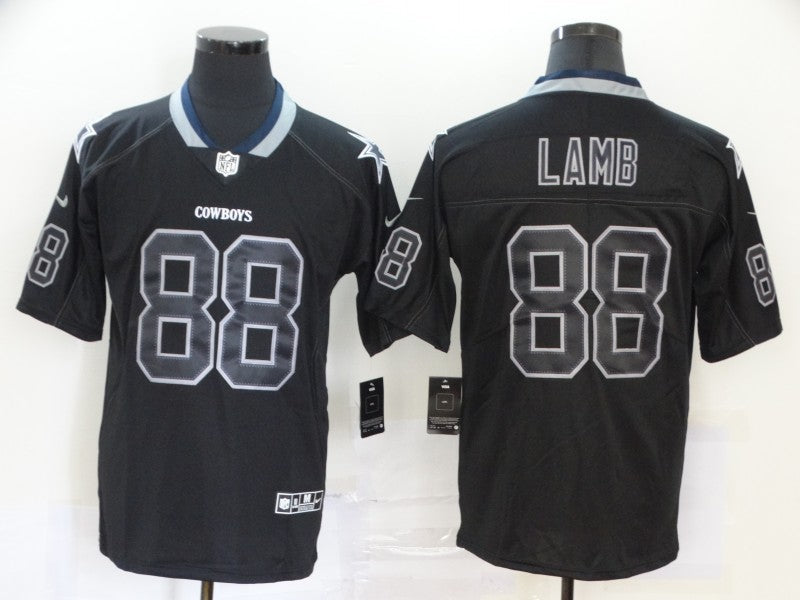 Men's Dallas Cowboys CeeDee Lamb #88 Black Authentic Game Jersey1