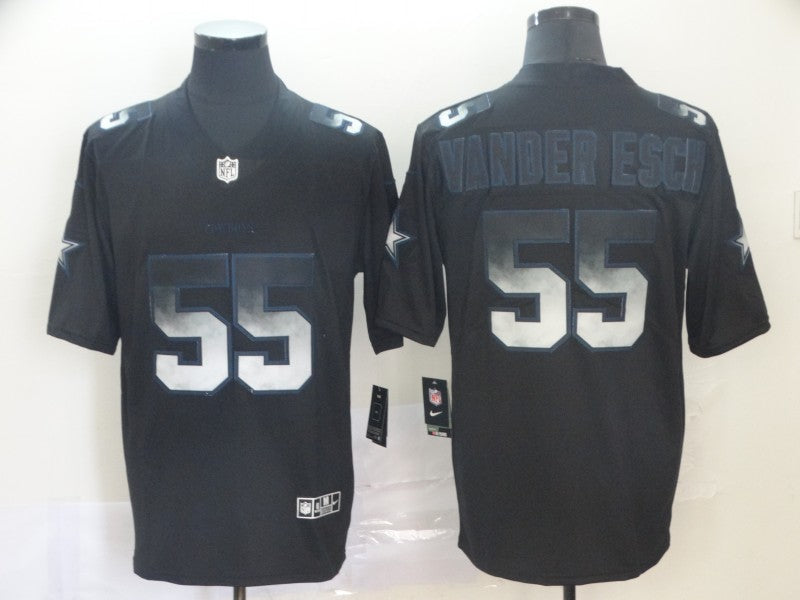 Men's Dallas Cowboys Leighton Vander Esch #55 Black Team Game Jersey1