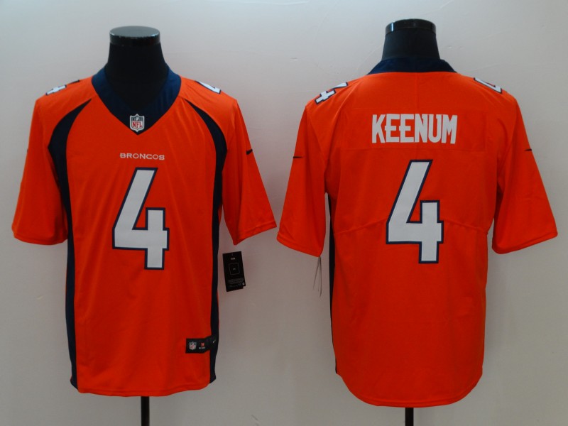 Men's Denver Broncos Case Keenum #4 Orange Game Jersey1