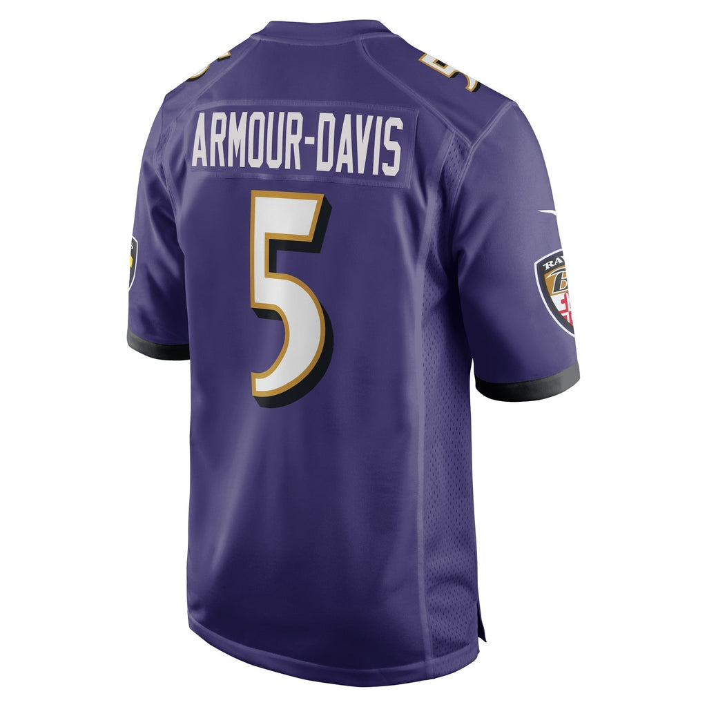 Jalyn Armour-Davis Baltimore Ravens Nike Game   Jersey - Purple