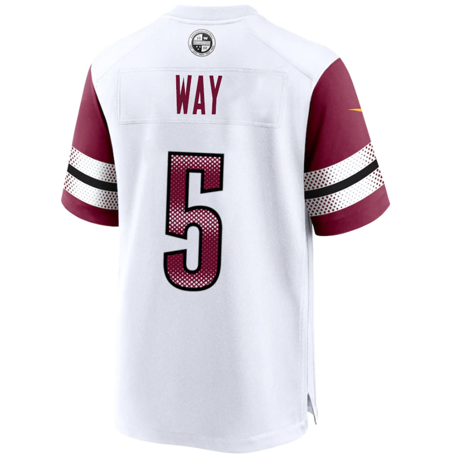 W.Commanders #5 Tress Way Player White Home Game Football Jerseys