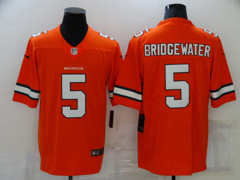 Men's Denver Broncos Teddy Bridgewater #5 Orange Game Player Jersey1