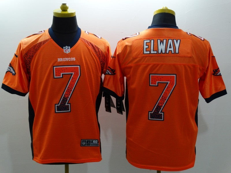 Men's Denver Broncos John Elway #7 Orange Game Jersey1