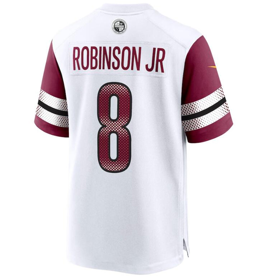 W.Commanders #8 Brian Robinson Jr. Player White Home Game Football Jerseys