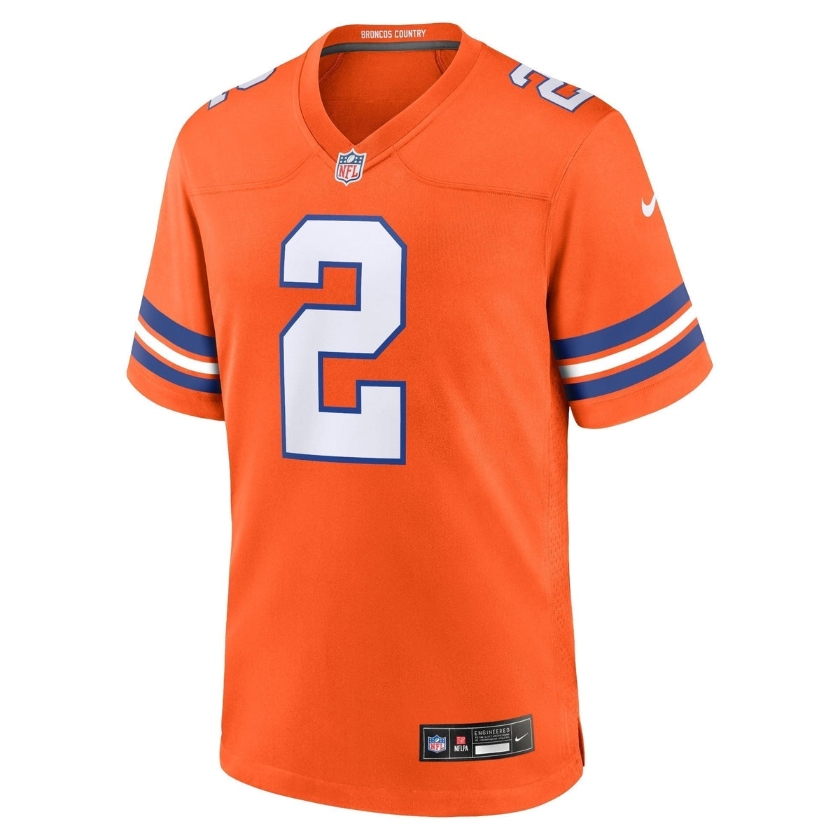 Patrick Surtain II Denver Broncos Nike Mile High Collection 1977 Throwback   Game Jersey - Orange