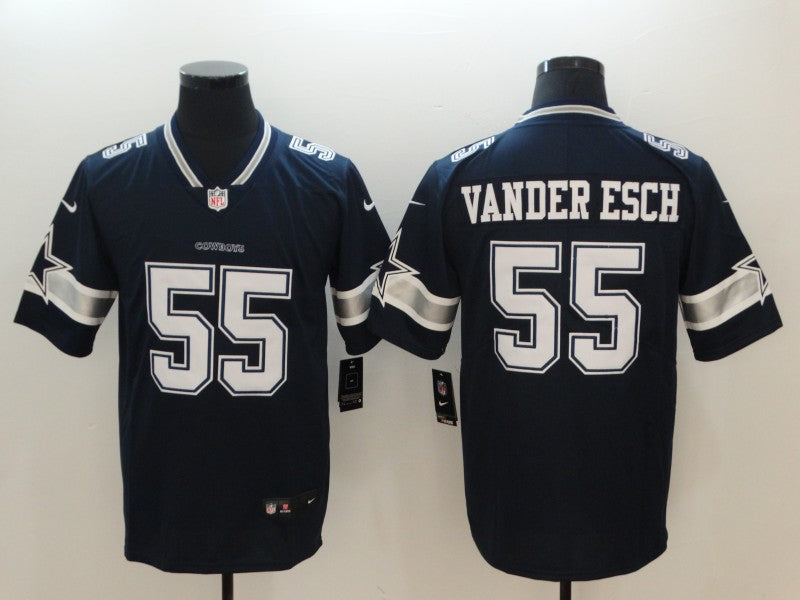 Men's Dallas Cowboys Leighton Vander Esch #55 Navy Game Player Jersey1