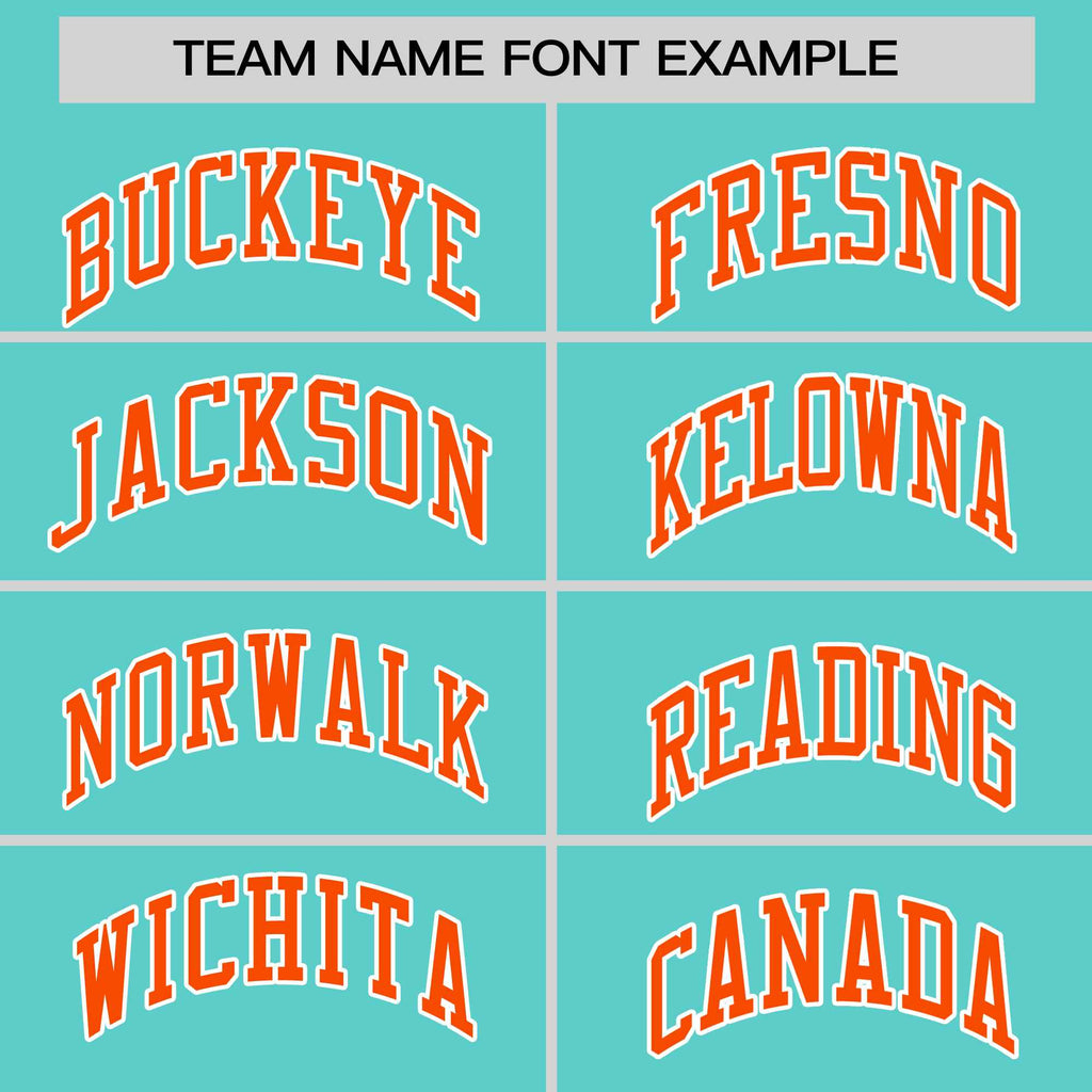 Custom Bright Green Orange-White Personalized Raglan Sleeves V-Neck Hockey Jersey
