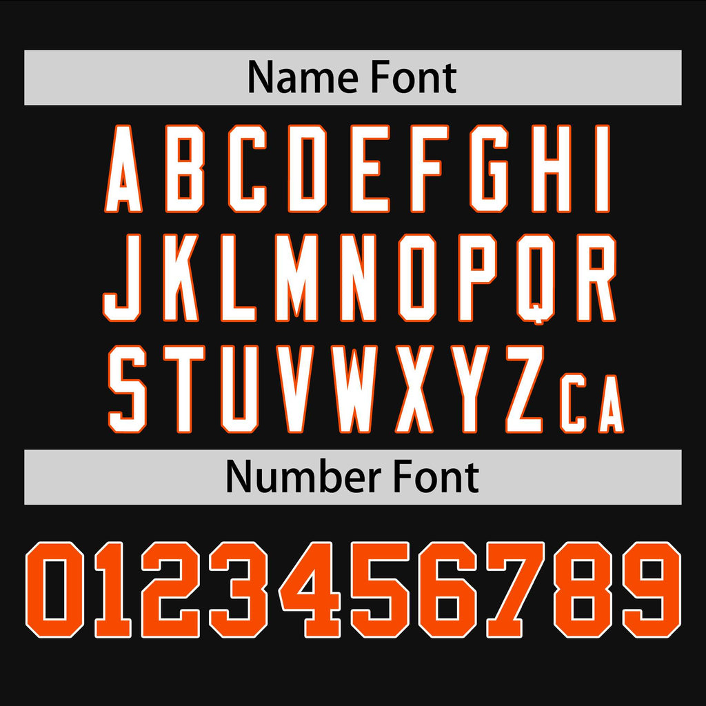 Custom Black Orange-White Personalized Raglan Sleeves V-Neck Hockey Jersey