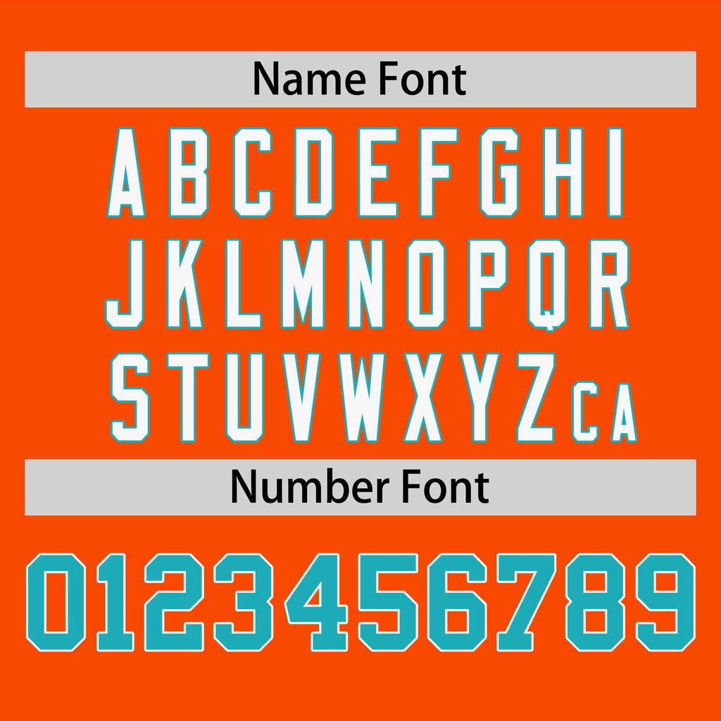 Custom Orange Aqua-White Personalized Raglan Sleeves V-Neck Hockey Jersey