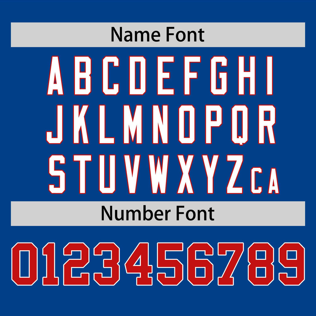 Custom Royal Red-White Personalized Raglan Sleeves V-Neck Hockey Jersey