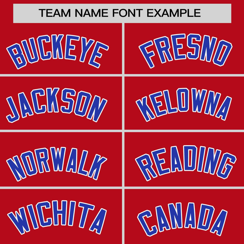 Custom Red Royal-White Personalized Raglan Sleeves V-Neck Hockey Jersey