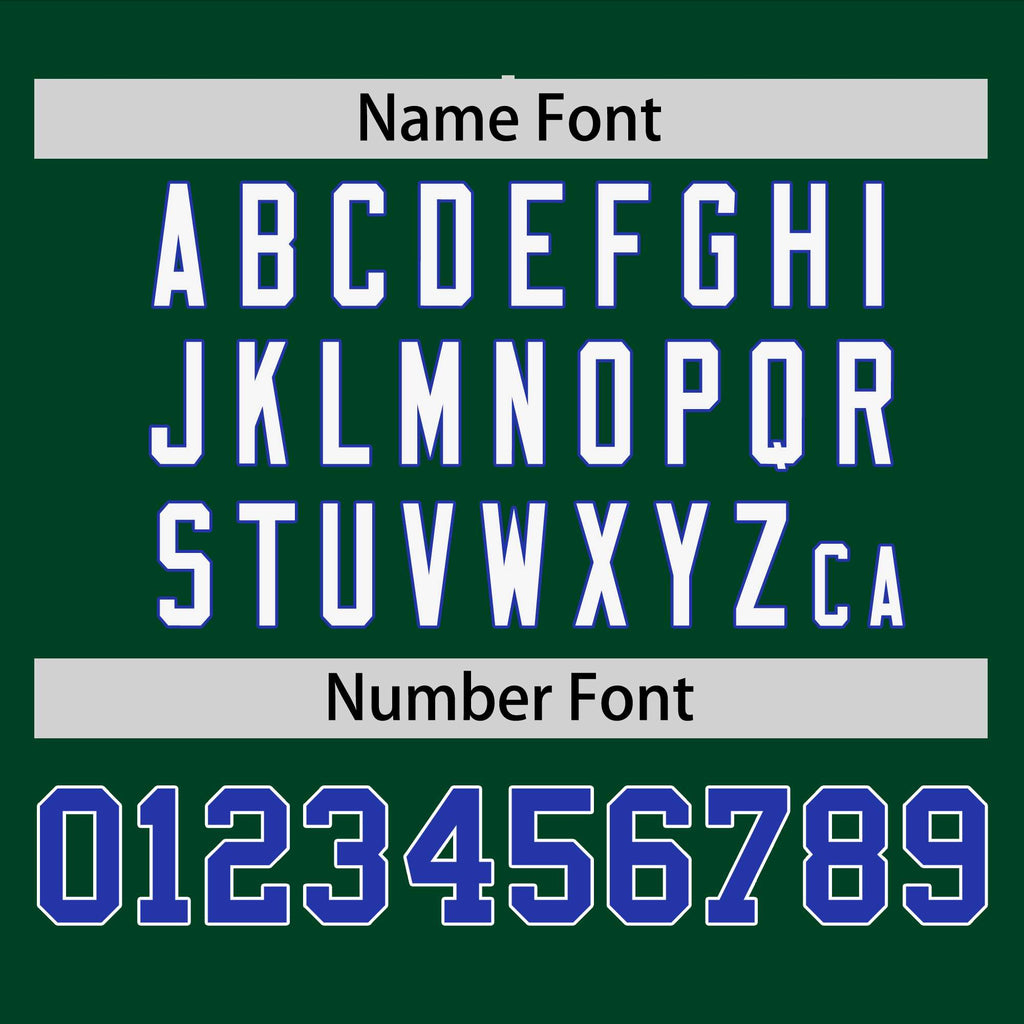 Custom Green Royal-White Personalized Raglan Sleeves V-Neck Hockey Jersey