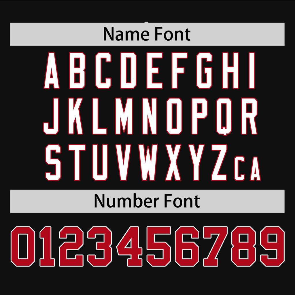 Custom Black Red-White Personalized Raglan Sleeves V-Neck Hockey Jersey