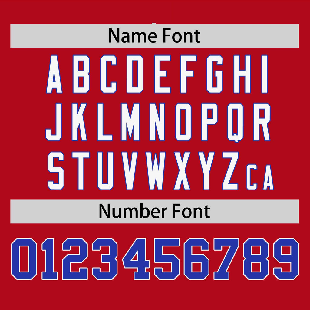 Custom Red Royal-White Personalized Raglan Sleeves V-Neck Hockey Jersey