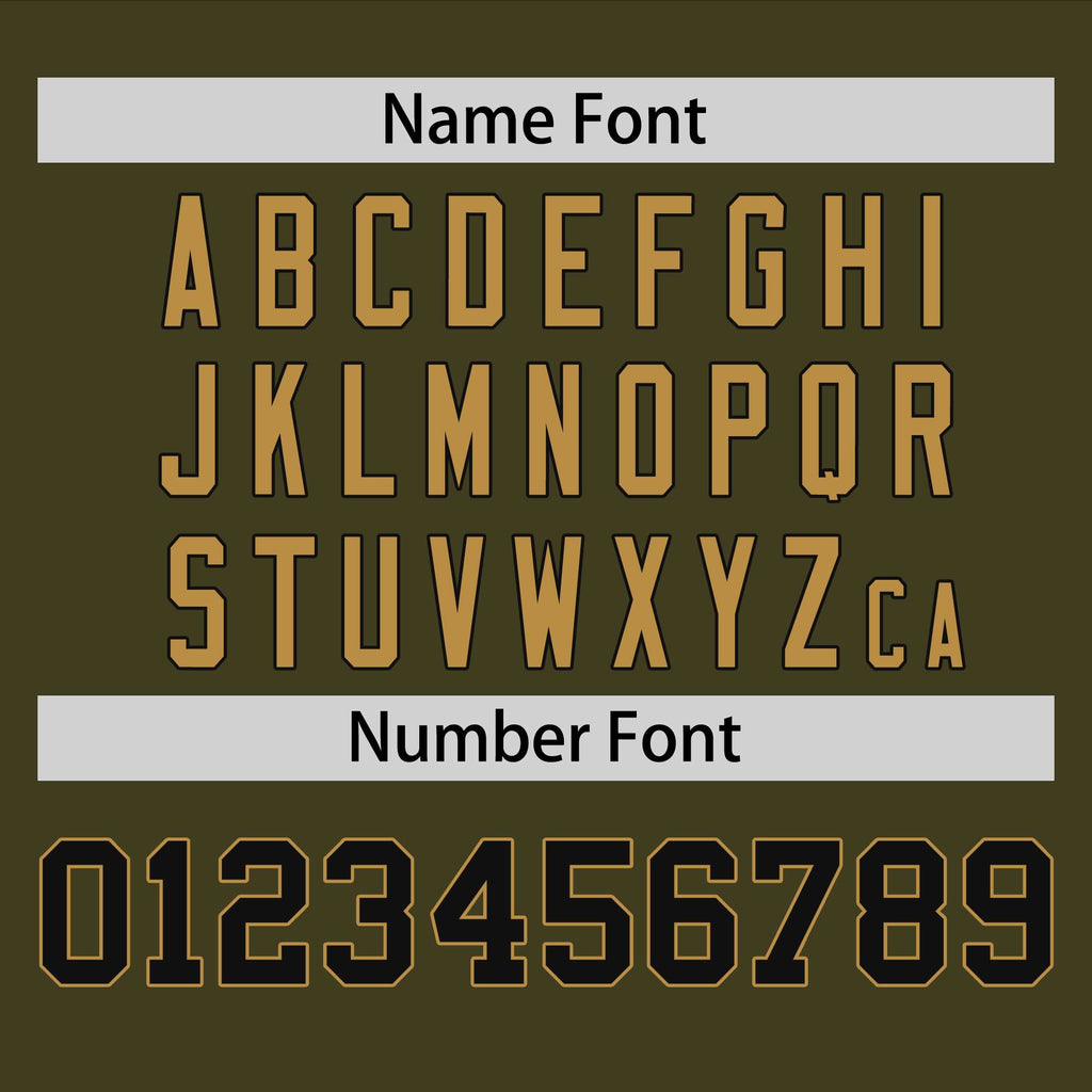 Custom Olive Black-Old Gold Personalized Raglan Sleeves V-Neck Hockey Jersey