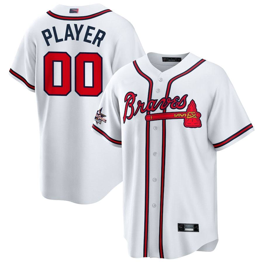 Custom A.Braves White All-Star Game Home Replica Baseball Jerseys