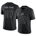 Custom D.Lions Black RFLCTV Limited Football Jerseys
