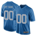 Custom D.Lions Blue Replica Game Alternate Football Jerseys