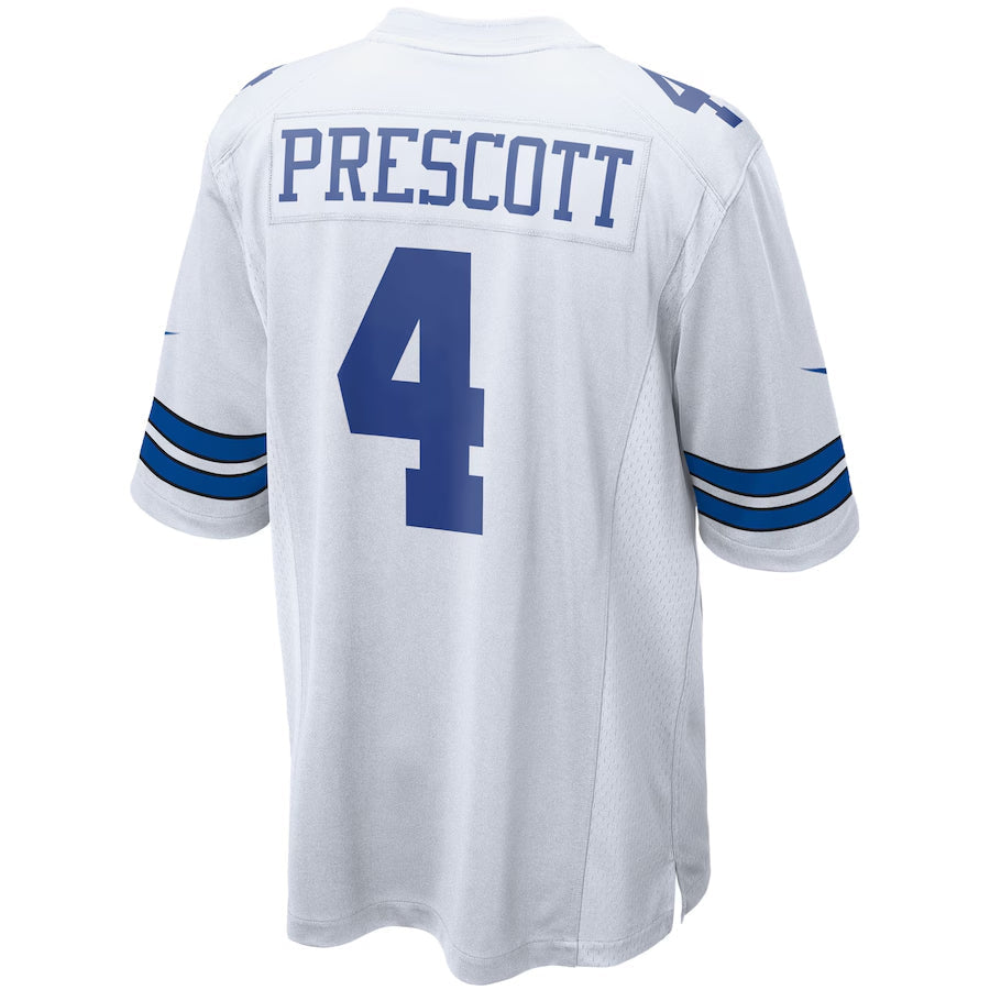 D.Cowboys #4 Dak Prescott Player White Home Game Football Jerseys