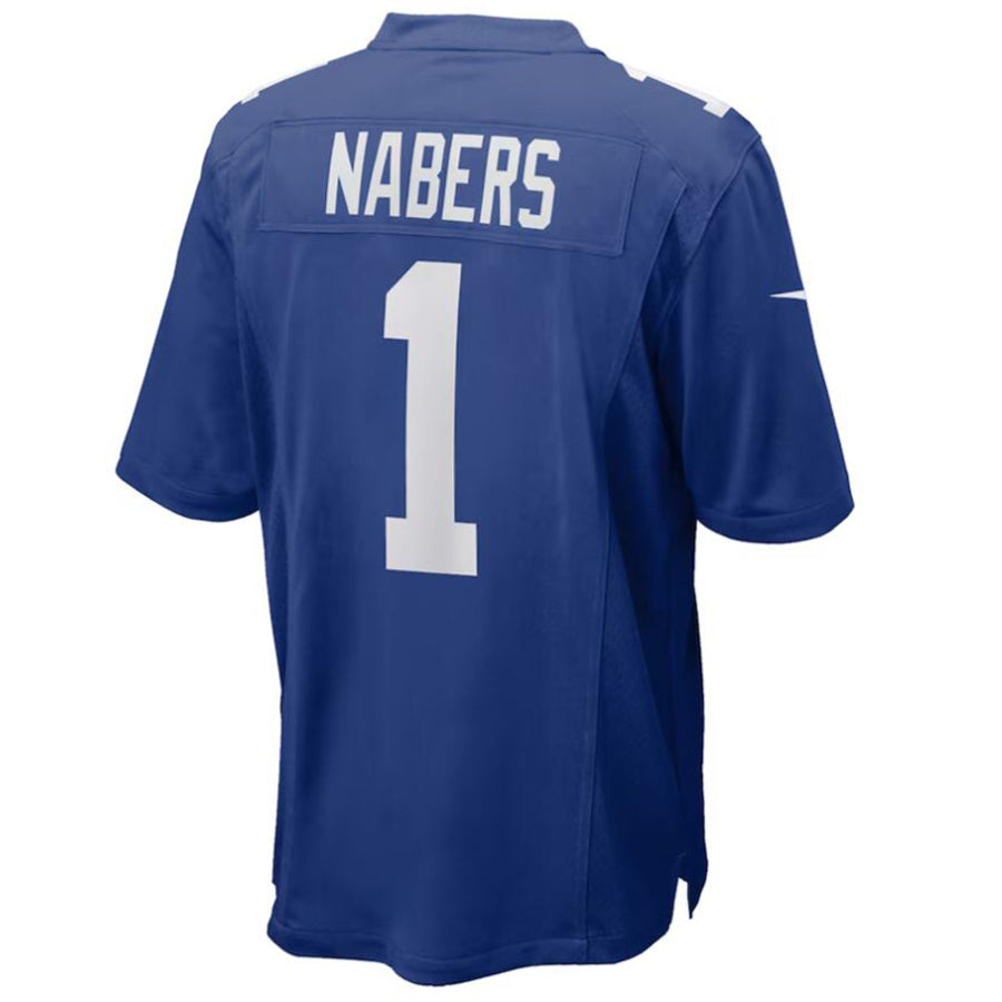 #1 Malik Nabers Player NY.Giants Royal Game Football Jerseys