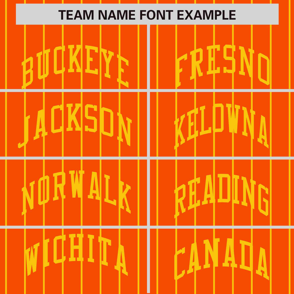 Custom Orange Gold Raglan Sleeves Varsity Full-Snap Pinstripe Letterman Baseball Jacket