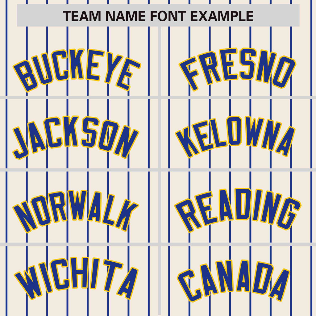 Custom Cream Royal Raglan Sleeves Varsity Full-Snap Pinstripe Letterman Baseball Jacket