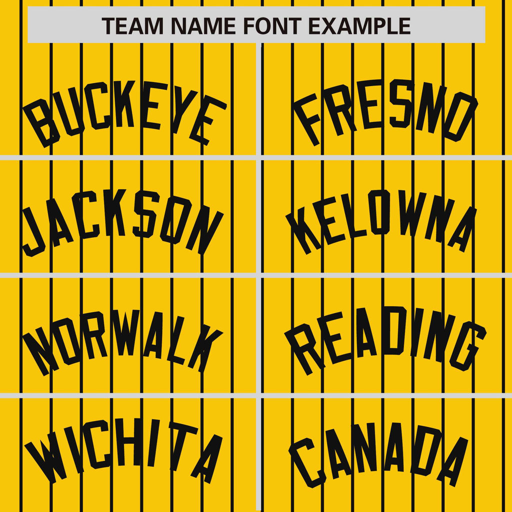 Custom Gold Black Raglan Sleeves Varsity Full-Snap Pinstripe Letterman Baseball Jacket
