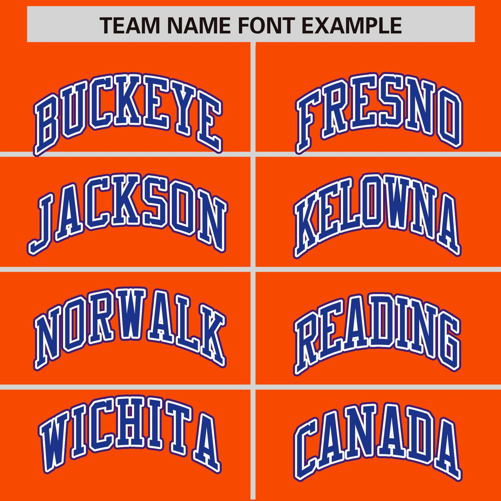 Custom Orange Purple-Royal Varsity Full-Zip Raglan Sleeves Letterman Bomber Jacket