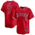 LA.Angels #7 Jo Adell Player Red Home Limited Baseball Jerseys