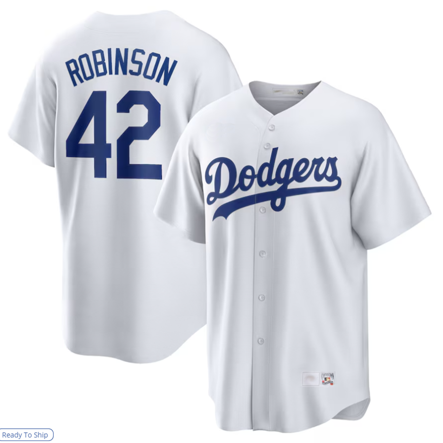 LA.Dodgers #42 Jackie Robinson Player White Home Baseball Jerseys