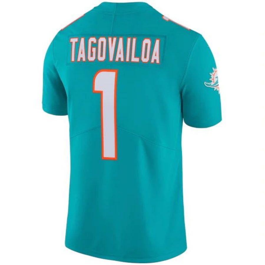 #1 Tua Tagovailoa Player M.Dolphins Aqua Vapor F.U.S.E. Limited Football Jerseys