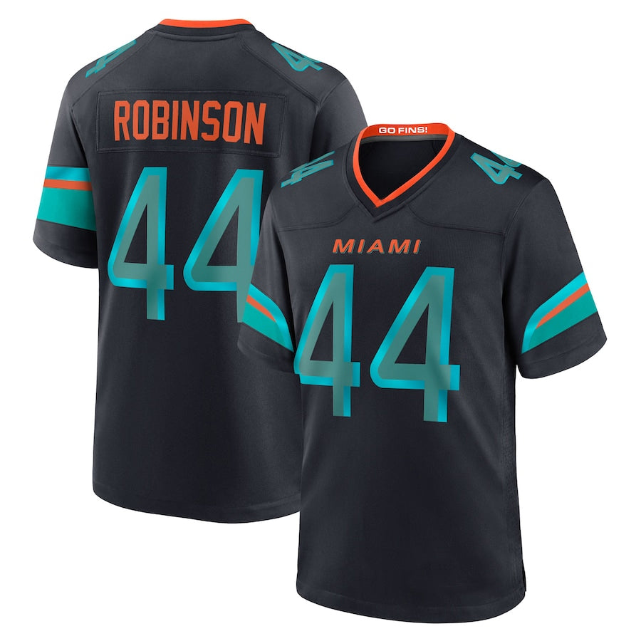M.Dolphins #44 Chop Robinson Player Pitch Blue Rivalries Collection Game Football Jerseys