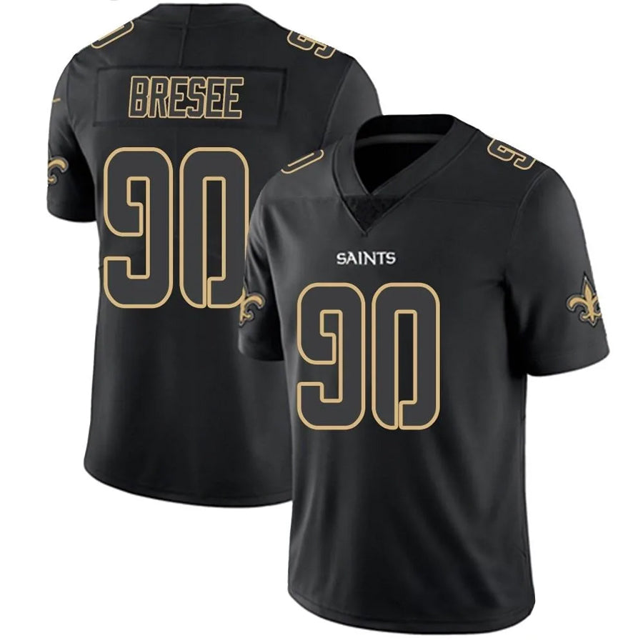 NO.Saints #90 Bryan Bresee Player Limited Black Impact Football Jerseys