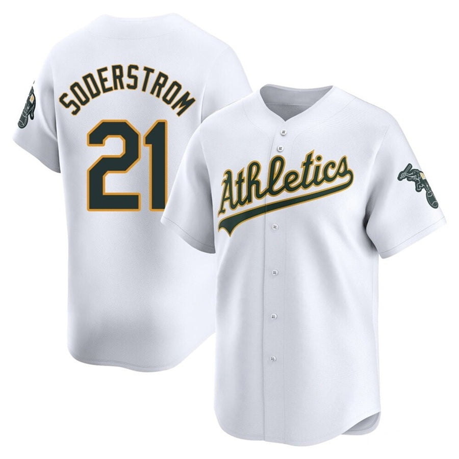 Athletics #21 Tyler Soderstrom Player White Home Replica Baseball Jerseys