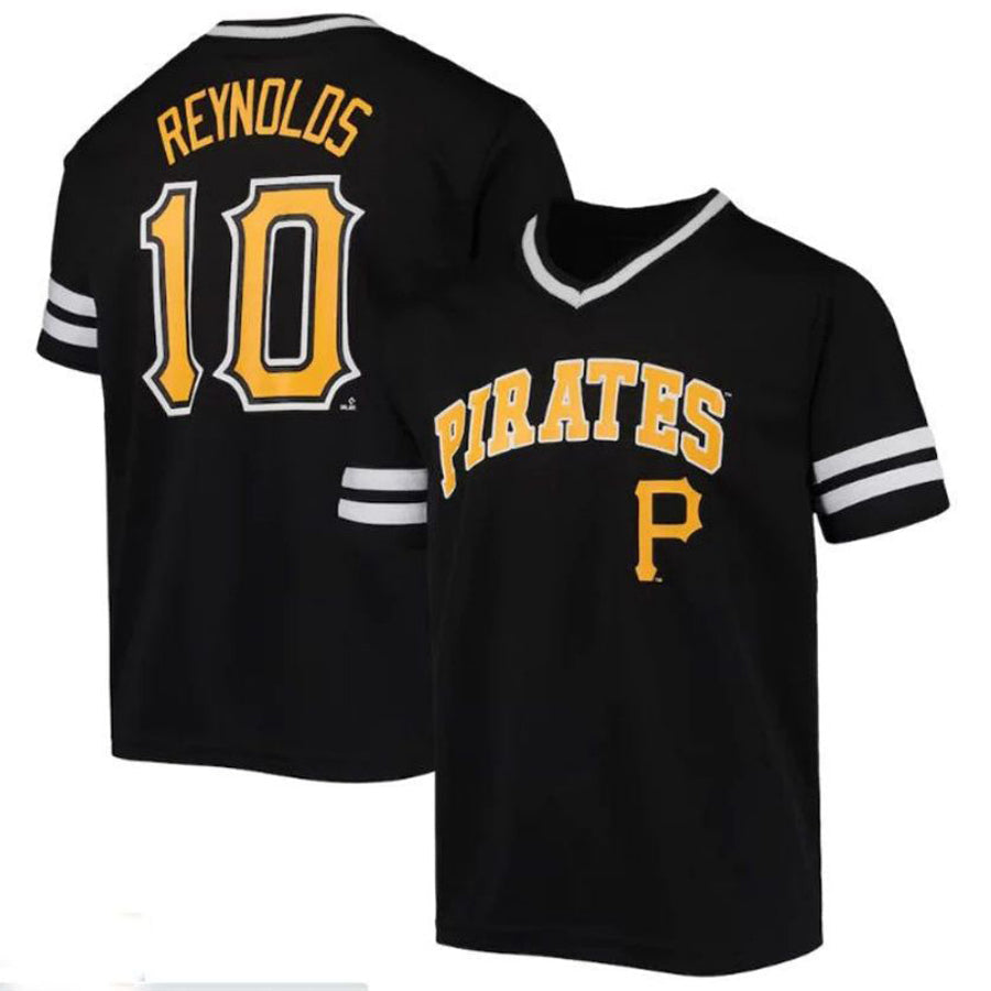 P.Pirates #10 Bryan Reynolds Player Black Logo Replica Baseball Jerseys