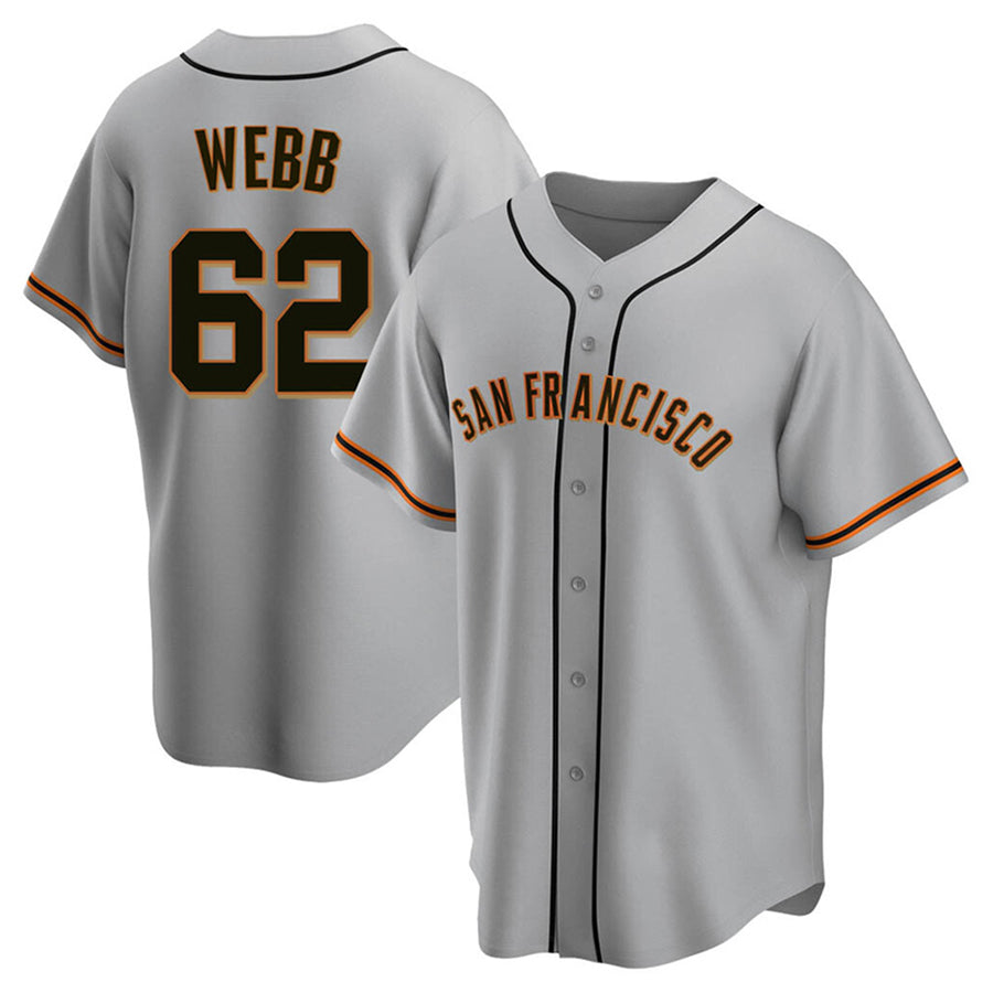 S.Francisco Giants #62 Logan Webb Player Gray Replica Game Baseball Jerseys