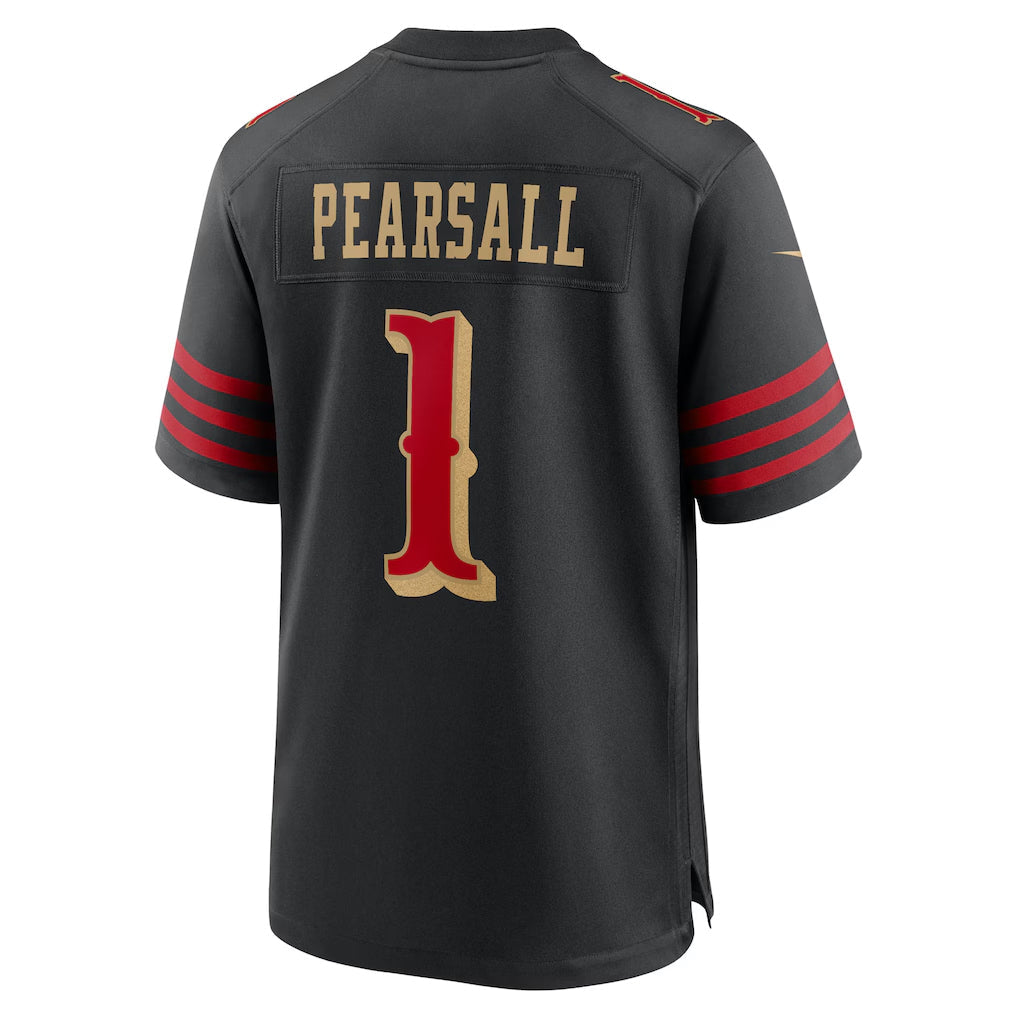 SF.49ers #1 Ricky Pearsall Player Black Rivalries Collection Game Football Jerseys