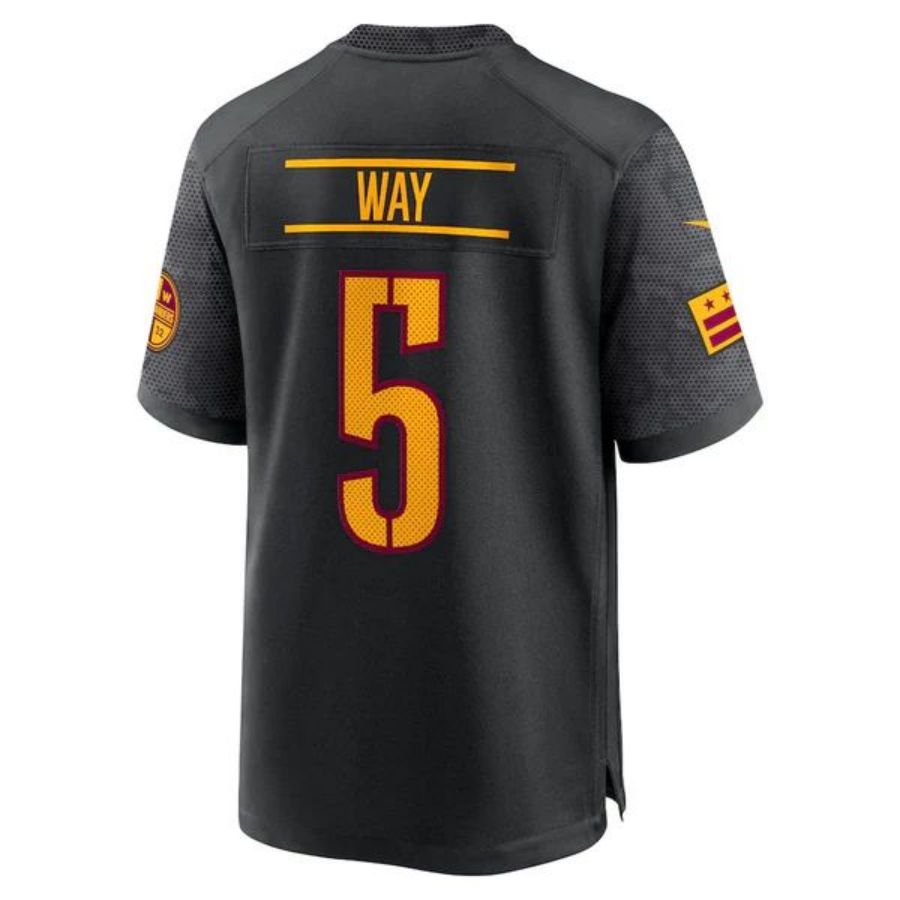 W.Commanders #5 Tress Way Player Black Home Game Football Jerseys