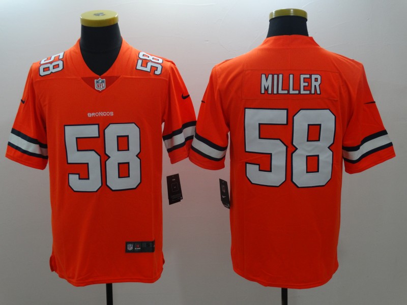 Men's Denver Broncos Von Miller #58 Orange Game Player Jersey1