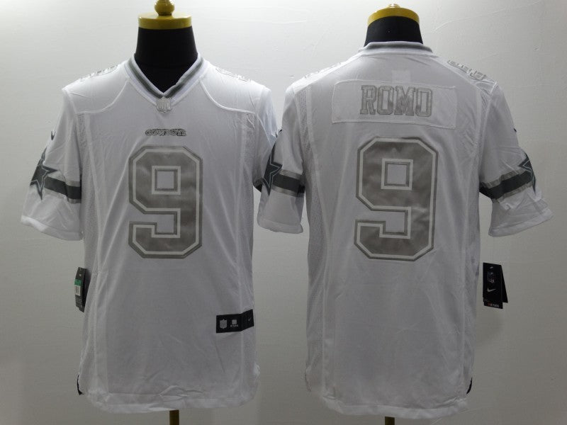 Men's Dallas Cowboys Tony Romo #9 White Game Player Jersey1