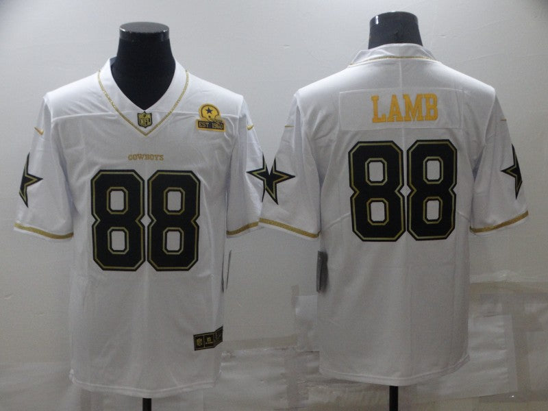 Men's Dallas Cowboys #88 CeeDee Lamb White Game Player Jersey1