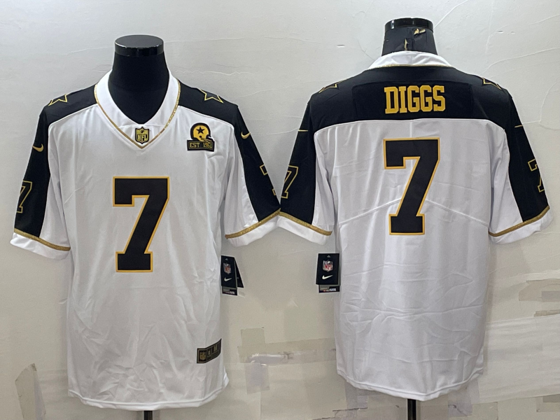 Men's Dallas Cowboys Trevon Diggs #7 White Legend Player Jersey1