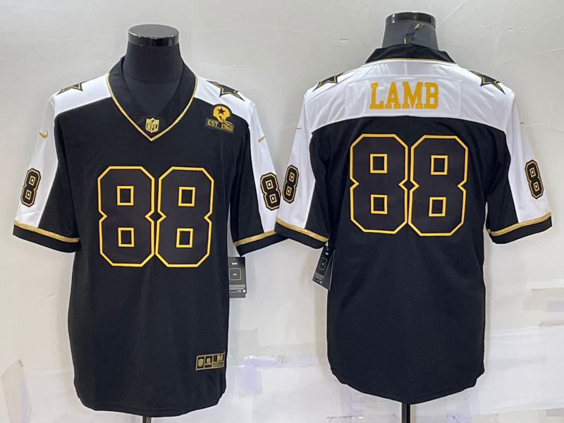 Men's Dallas Cowboys CeeDee Lamb #88 Black Player Jersey1