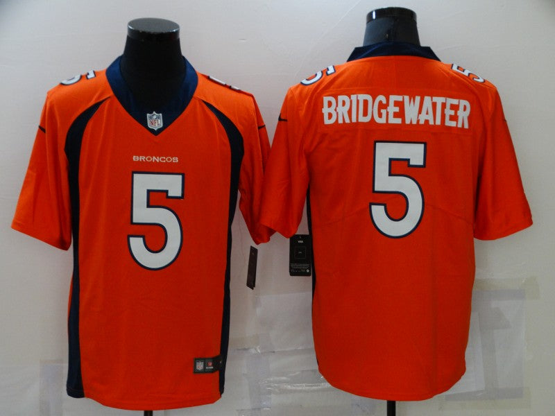 Men's Denver Broncos Teddy Bridgewater #5 Orange Game Jersey1