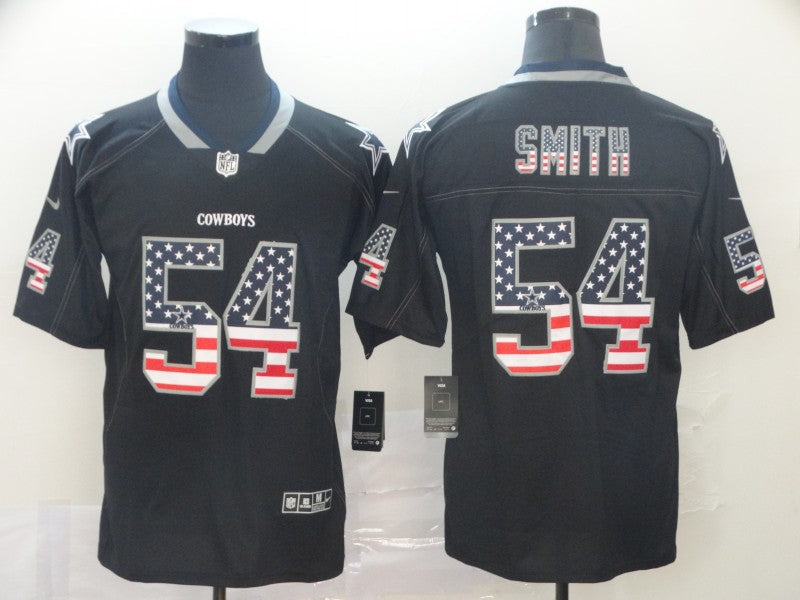 Men's Dallas Cowboys Jaylon Smith #54 Black Authentic Game Jersey1