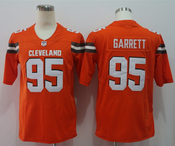 Men's Cleveland Browns Myles Garrett #95 Orange Game Player Jersey1