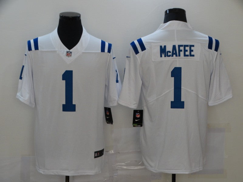 Men's Indianapolis Colts Pat McAfee #1 White Game Jersey1