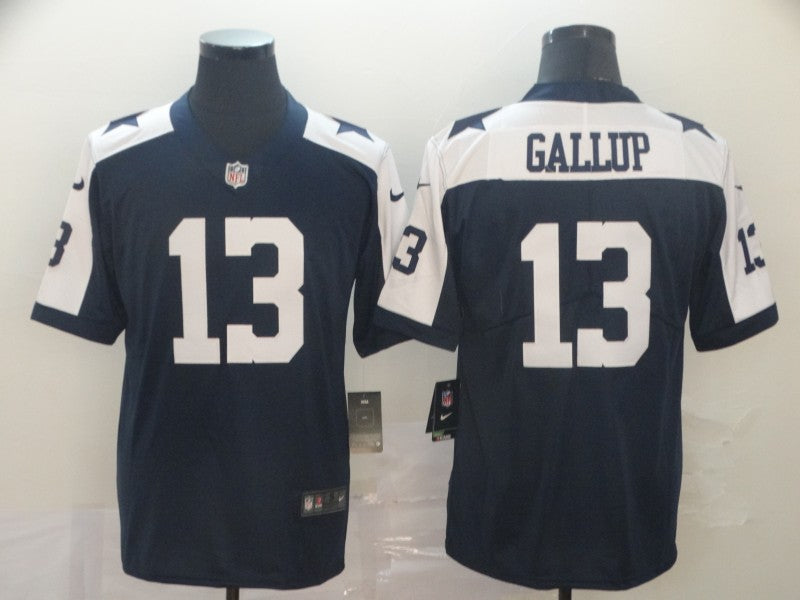 Men's Dallas Cowboys Michael Gallup #13 Navy Game Jersey1